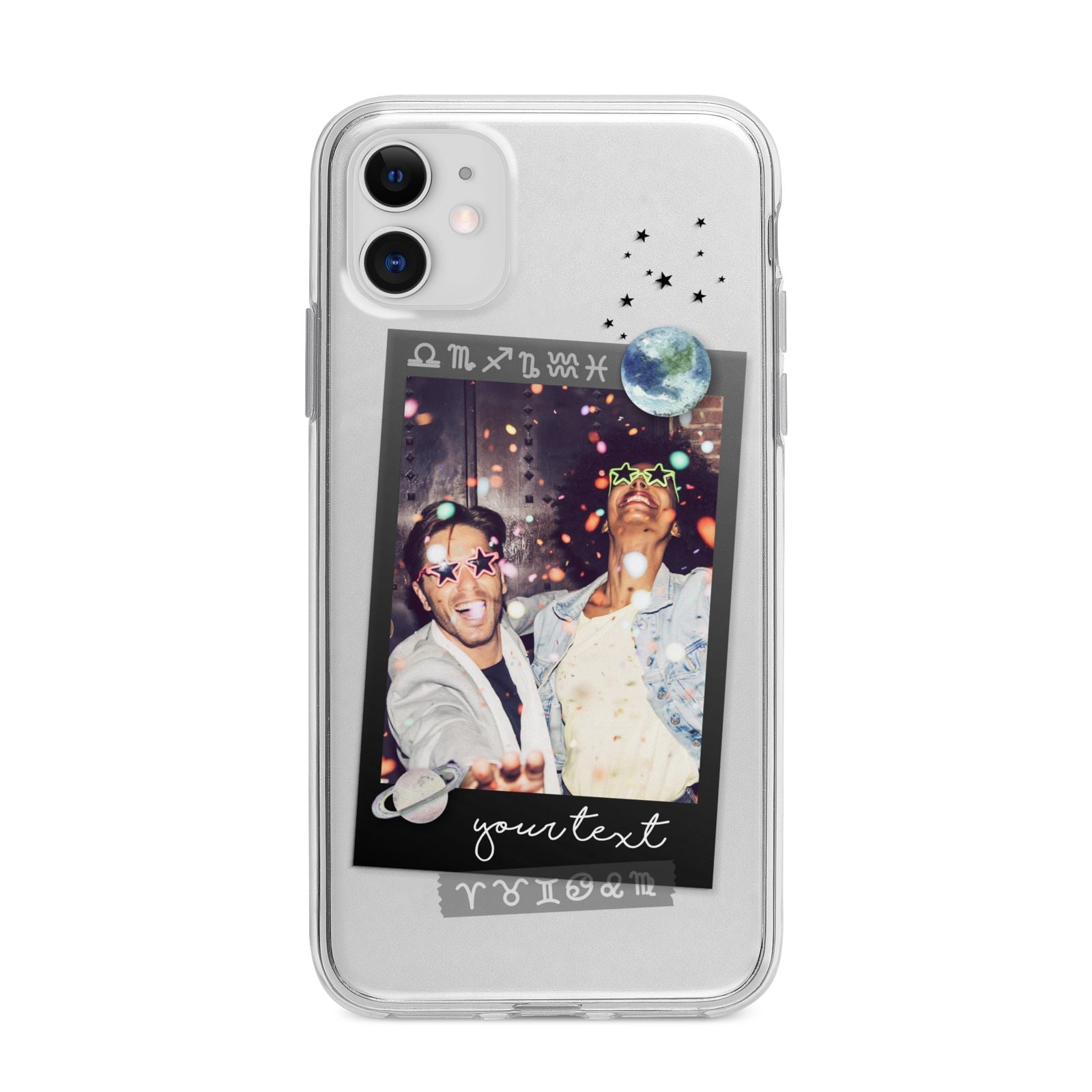 Personalised Photo Celestial Apple iPhone 11 in White with Bumper Case