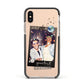 Personalised Photo Celestial Apple iPhone Xs Impact Case Black Edge on Gold Phone