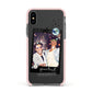 Personalised Photo Celestial Apple iPhone Xs Impact Case Pink Edge on Black Phone