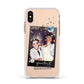 Personalised Photo Celestial Apple iPhone Xs Impact Case White Edge on Gold Phone