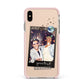 Personalised Photo Celestial Apple iPhone Xs Max Impact Case Pink Edge on Gold Phone