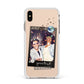 Personalised Photo Celestial Apple iPhone Xs Max Impact Case White Edge on Gold Phone