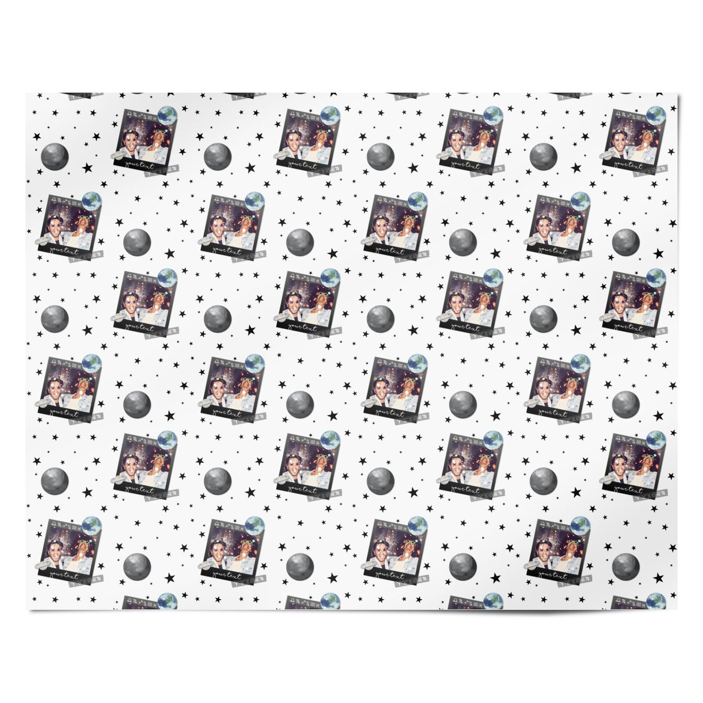 Personalised Photo Celestial Personalised Wrapping Paper Alternative