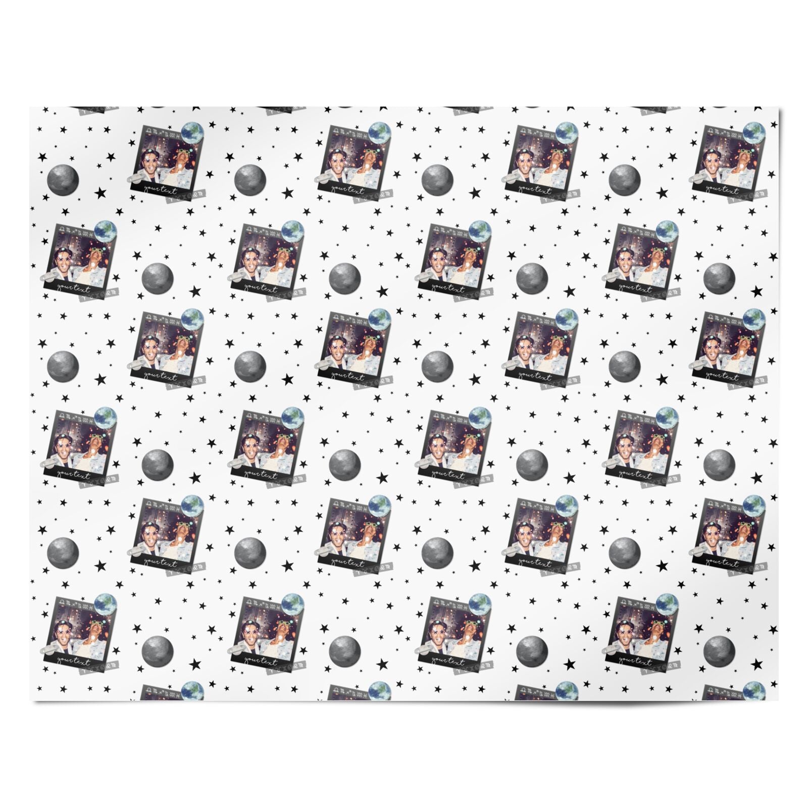 Personalised Photo Celestial Personalised Wrapping Paper Alternative