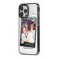 Personalised Photo Celestial iPhone 13 Pro Max Black Impact Case Side Angle on Silver phone