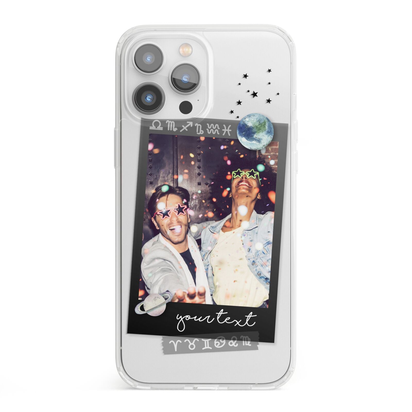 Personalised Photo Celestial iPhone 13 Pro Max Clear Bumper Case