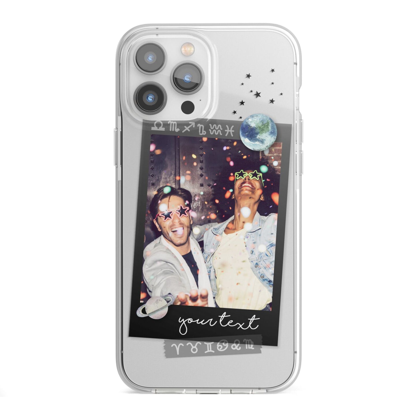 Personalised Photo Celestial iPhone 13 Pro Max TPU Impact Case with White Edges