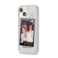 Personalised Photo Celestial iPhone 14 Glitter Tough Case Starlight Angled Image