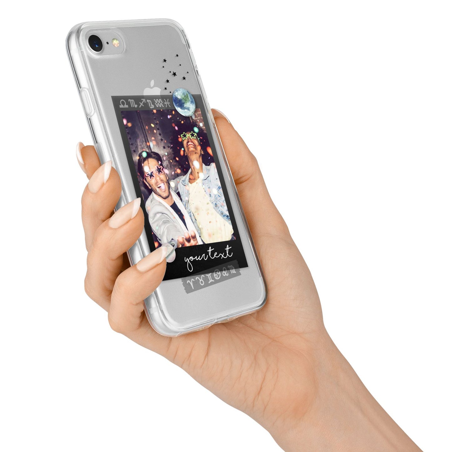 Personalised Photo Celestial iPhone 7 Bumper Case on Silver iPhone Alternative Image