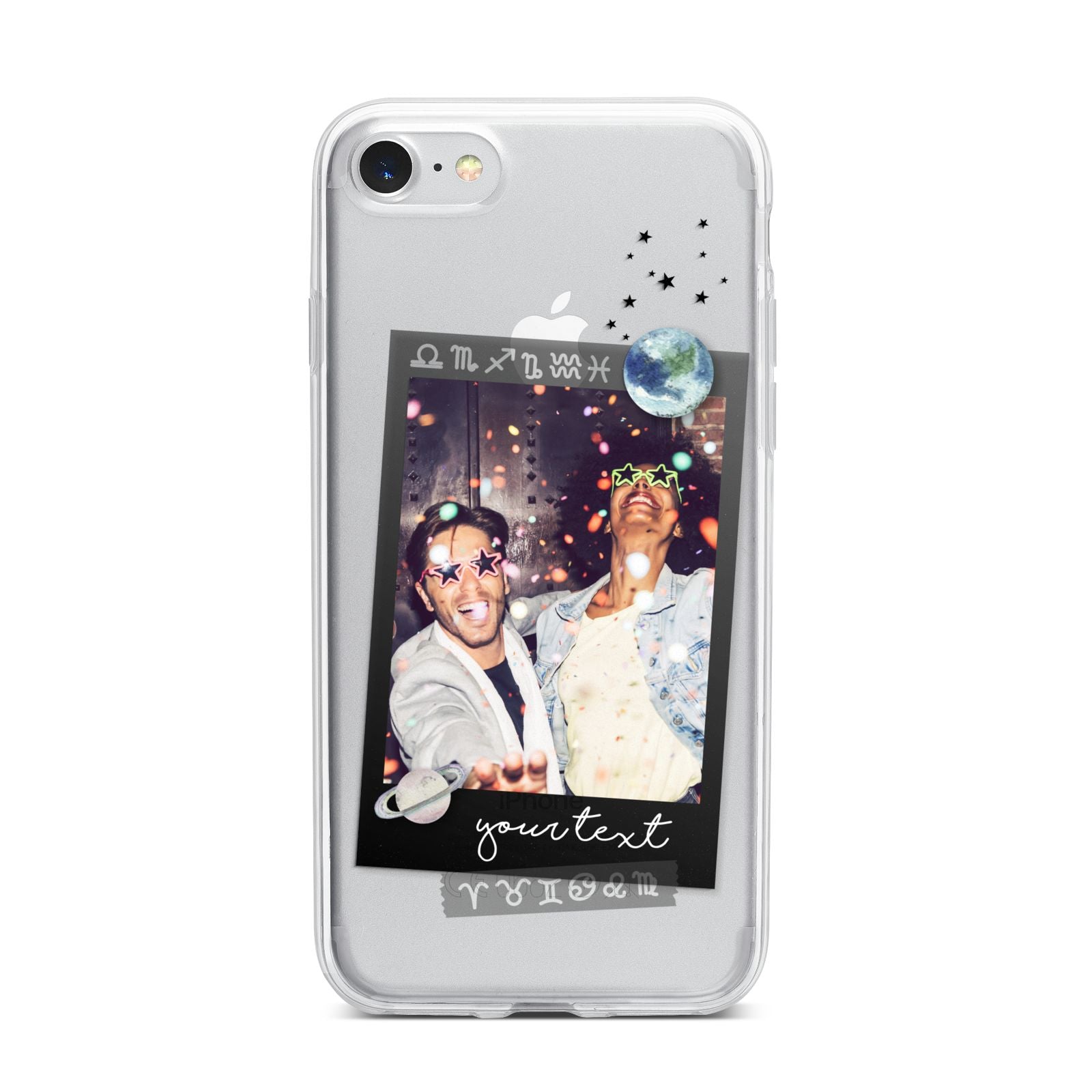 Personalised Photo Celestial iPhone 7 Bumper Case on Silver iPhone