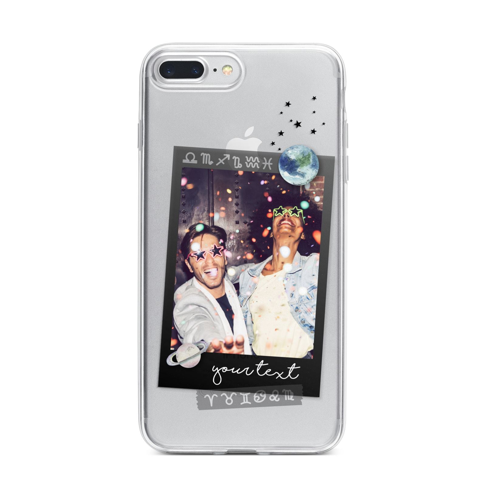 Personalised Photo Celestial iPhone 7 Plus Bumper Case on Silver iPhone