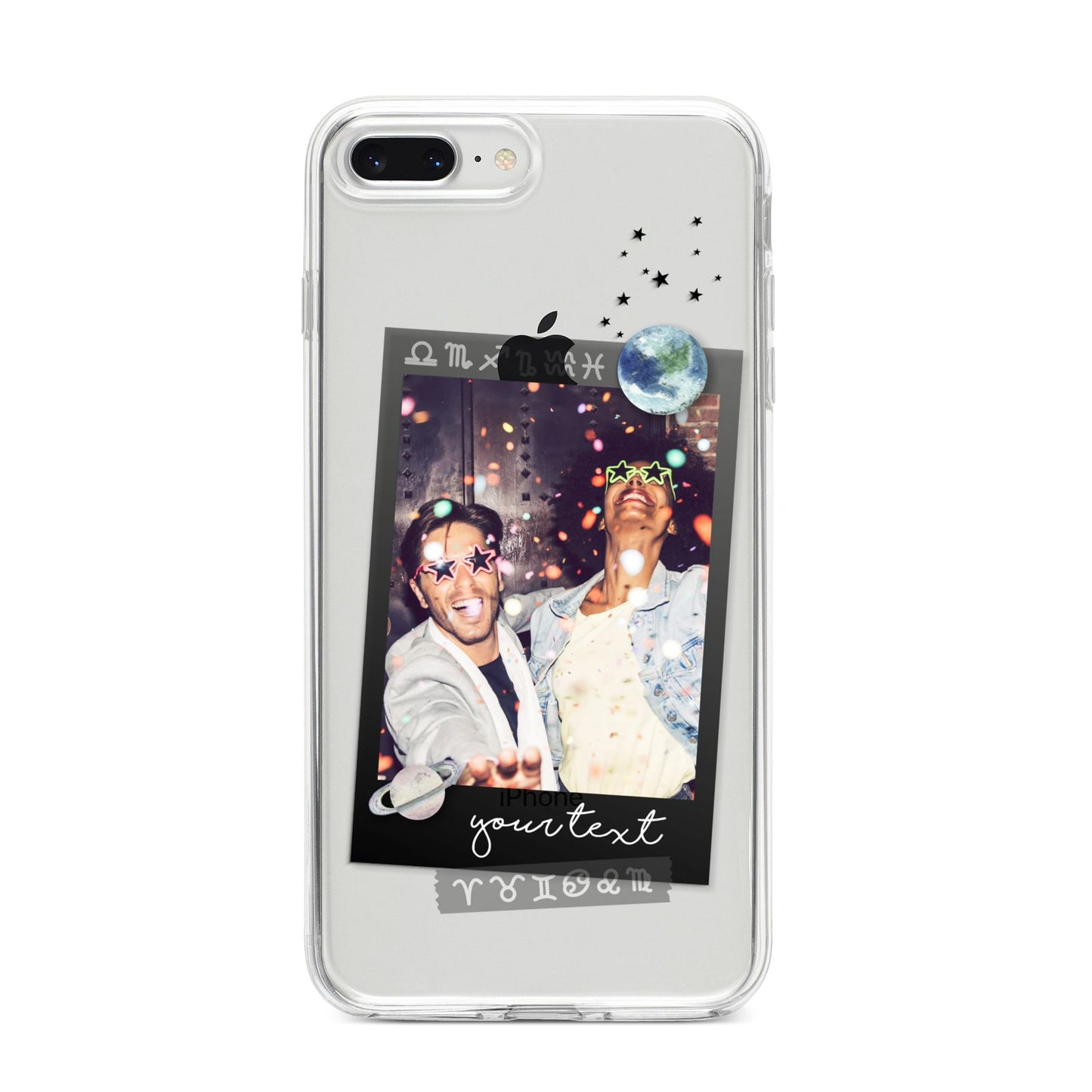 Personalised Photo Celestial iPhone 8 Plus Bumper Case on Silver iPhone