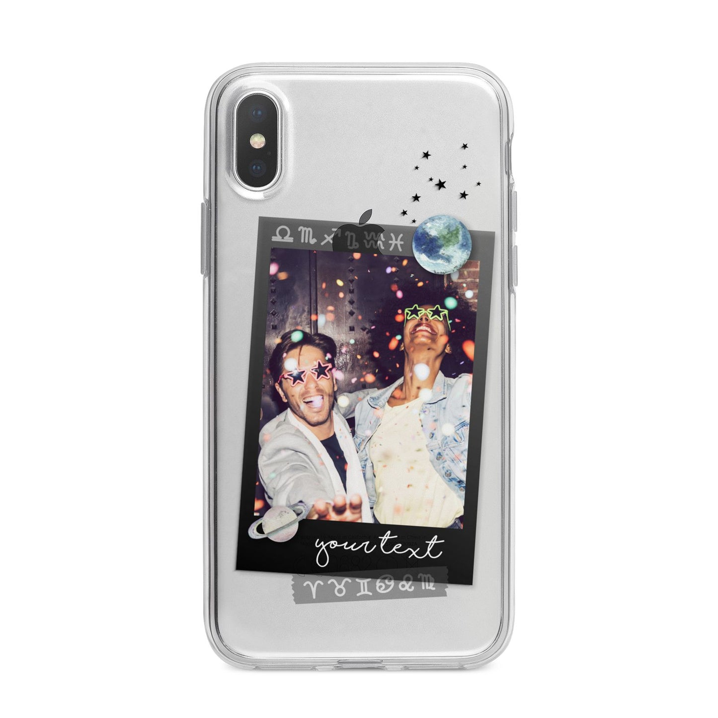 Personalised Photo Celestial iPhone X Bumper Case on Silver iPhone Alternative Image 1
