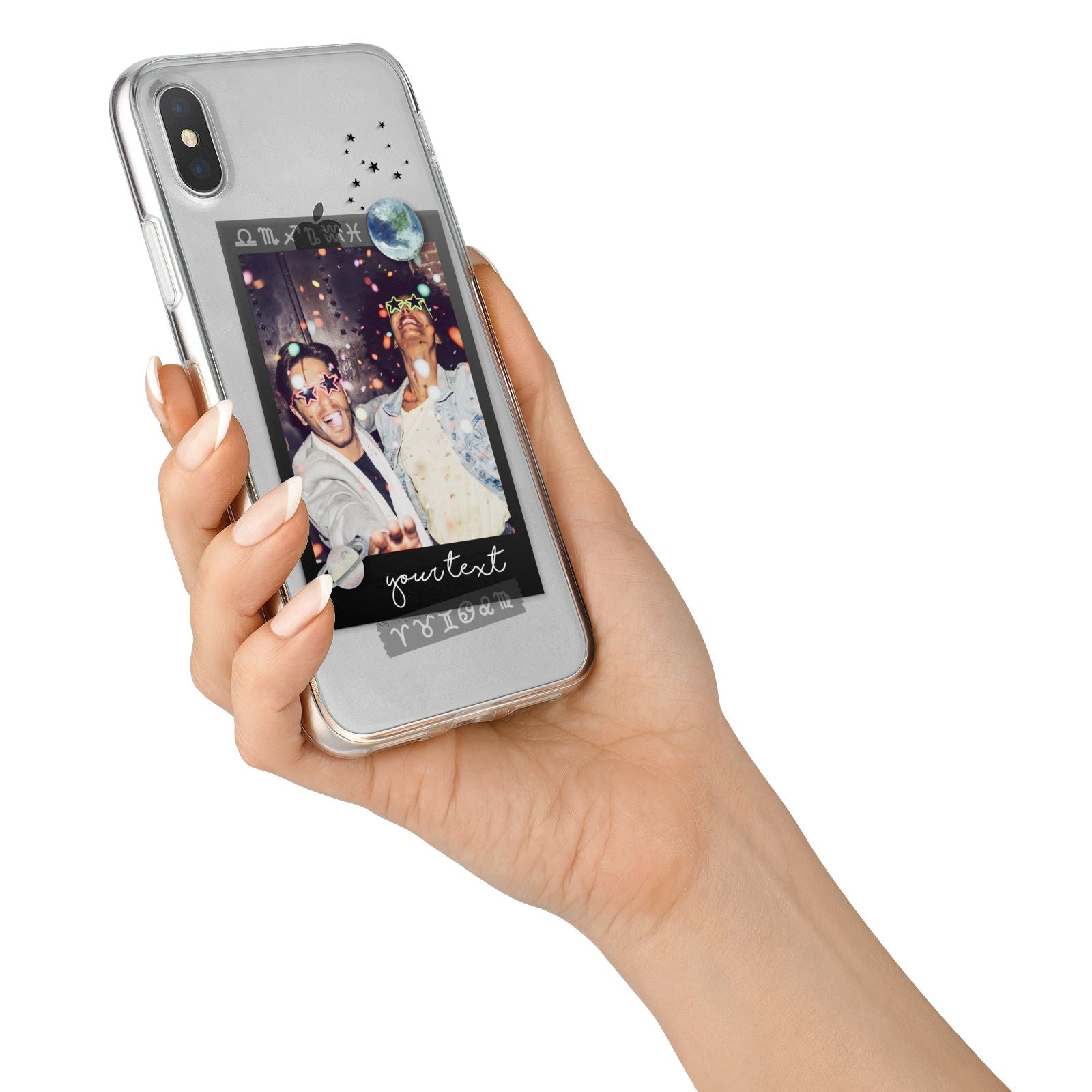 Personalised Photo Celestial iPhone X Bumper Case on Silver iPhone Alternative Image 2