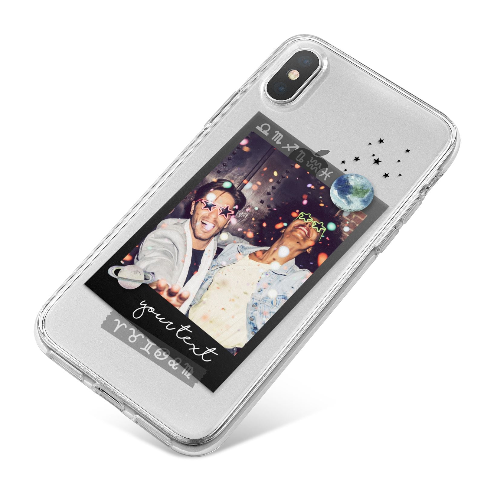 Personalised Photo Celestial iPhone X Bumper Case on Silver iPhone