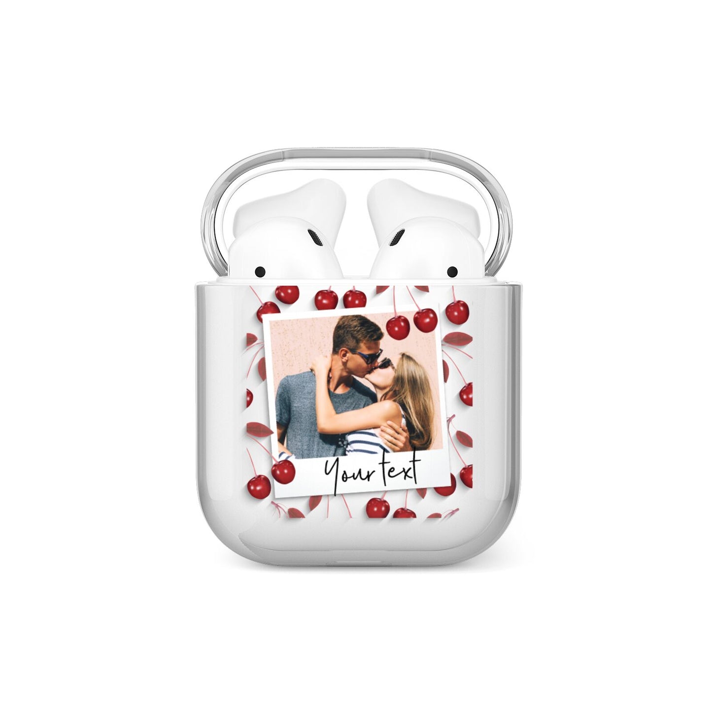Personalised Photo Cherry AirPods Case