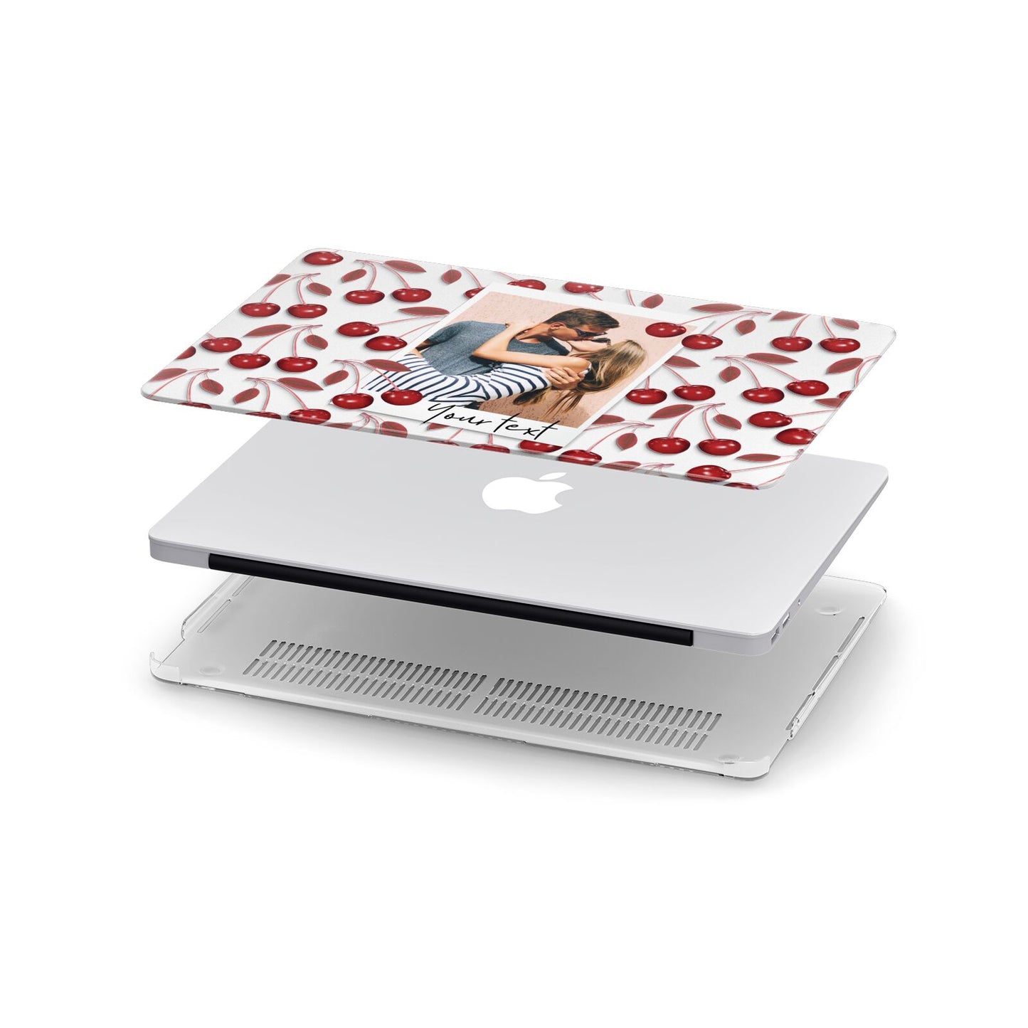 Personalised Photo Cherry Apple MacBook Case in Detail
