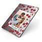 Personalised Photo Cherry Apple iPad Case on Grey iPad Side View