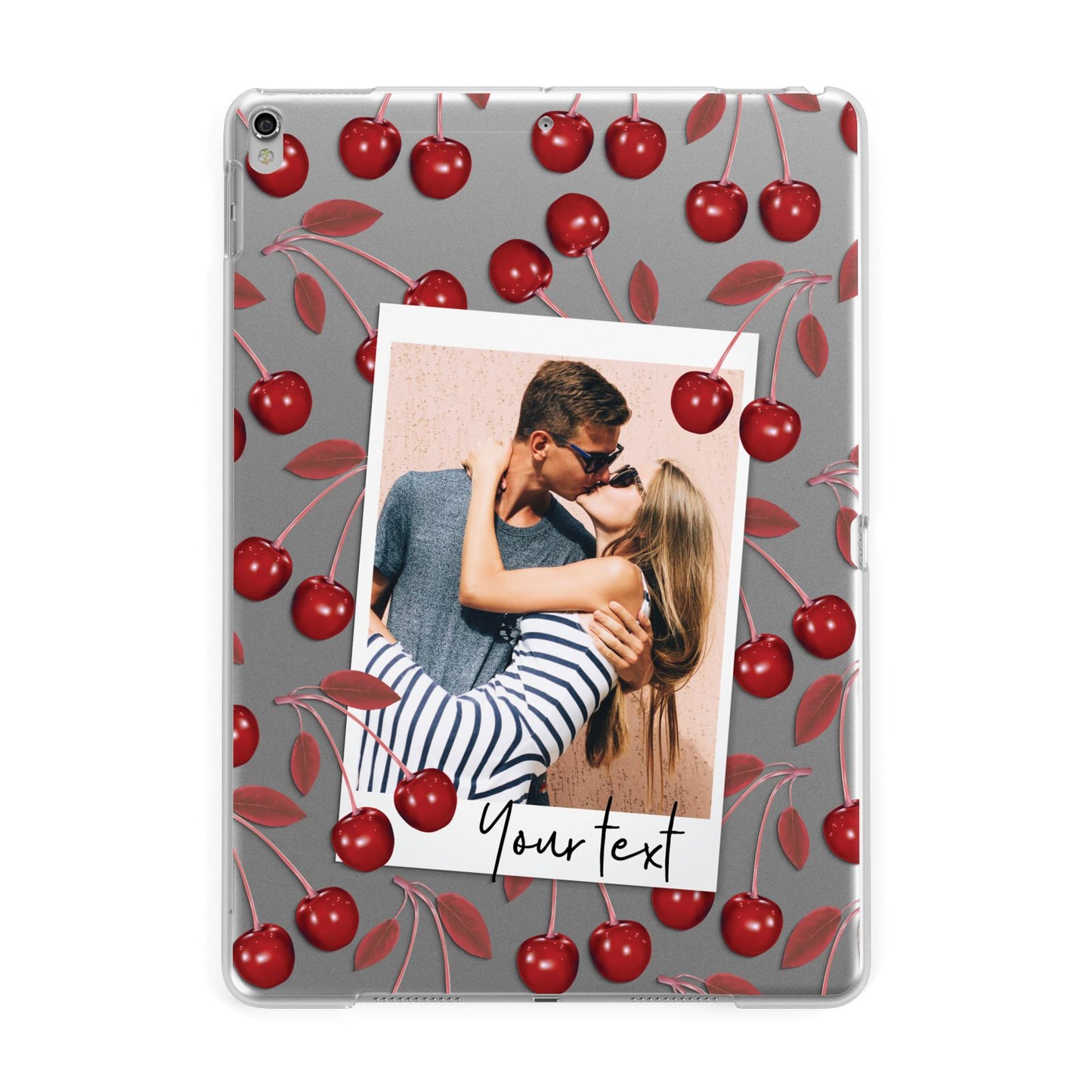Personalised Photo Cherry Apple iPad Silver Case