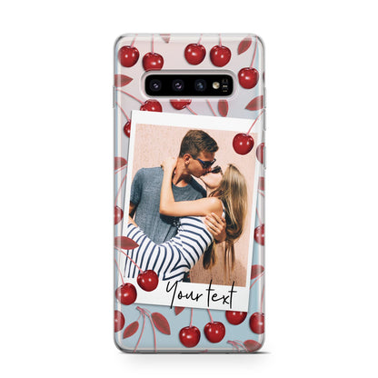 Personalised Photo Cherry Samsung Galaxy S10 Case