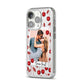 Personalised Photo Cherry iPhone 14 Pro Clear Tough Case Silver Angled Image