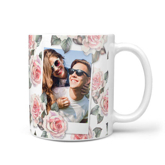 Personalised Photo Floral 10oz Mug