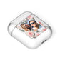 Personalised Photo Floral AirPods Case Laid Flat