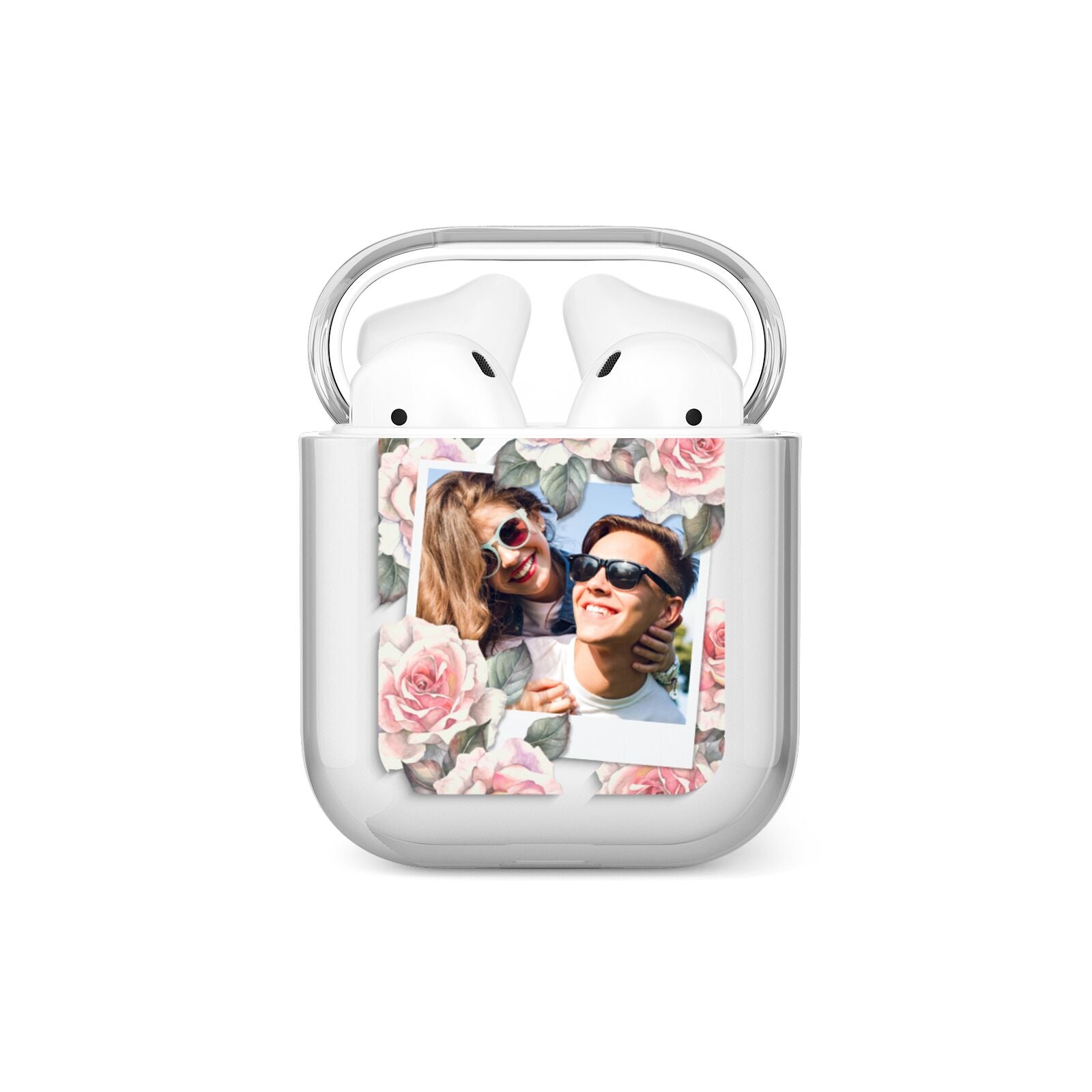 Personalised Photo Floral AirPods Case