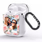 Personalised Photo Floral AirPods Clear Case Side Image