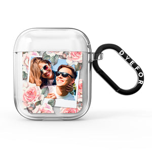 Personalised Photo Floral AirPods Case