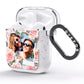 Personalised Photo Floral AirPods Glitter Case Side Image