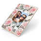 Personalised Photo Floral Apple iPad Case on Gold iPad Side View
