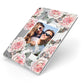 Personalised Photo Floral Apple iPad Case on Silver iPad Side View