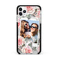 Personalised Photo Floral Apple iPhone 11 Pro Max in Silver with Black Impact Case