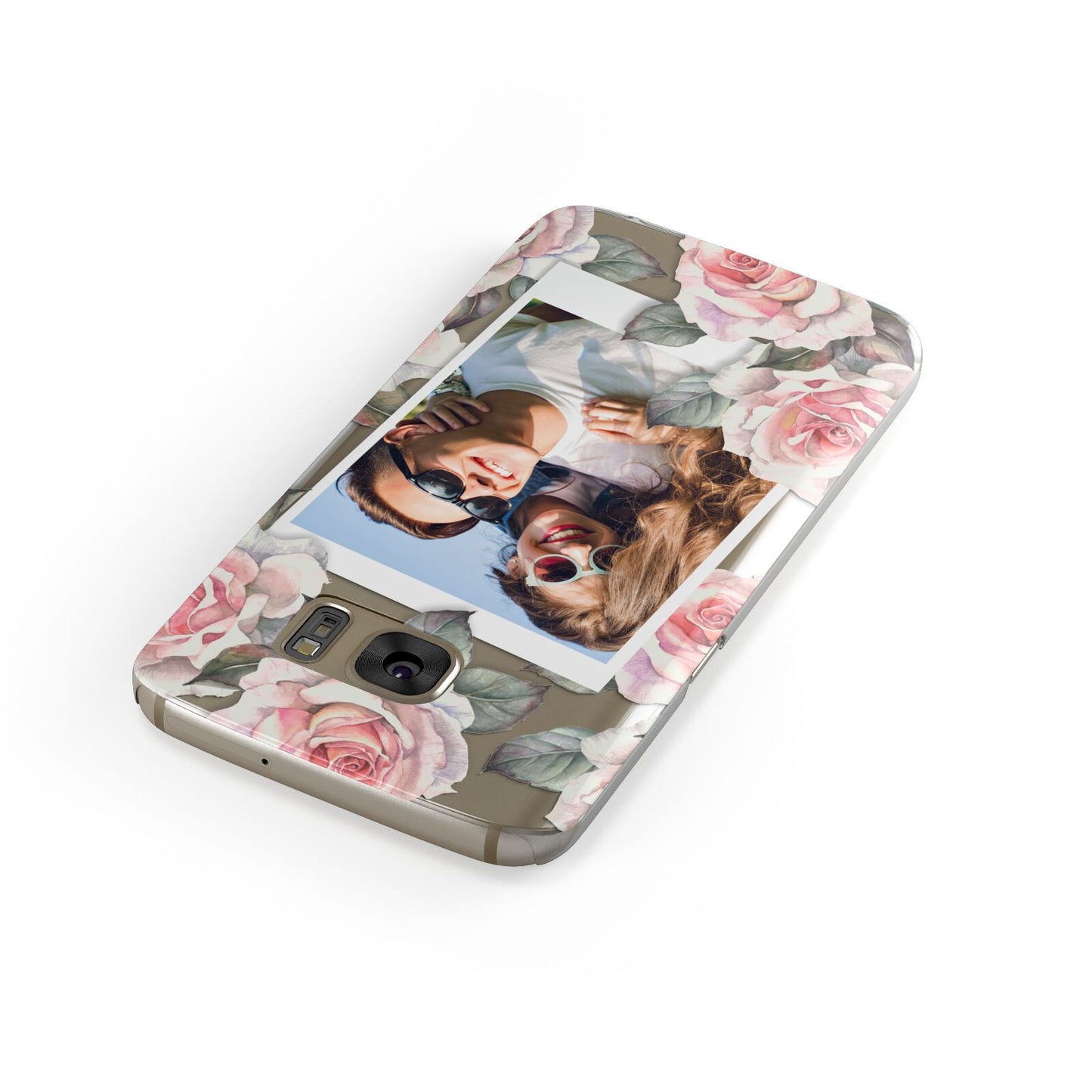 Personalised Photo Floral Samsung Galaxy Case Front Close Up
