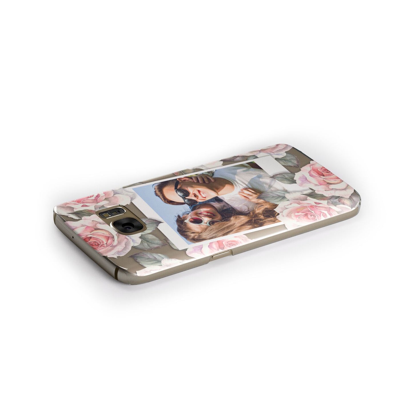 Personalised Photo Floral Samsung Galaxy Case Side Close Up
