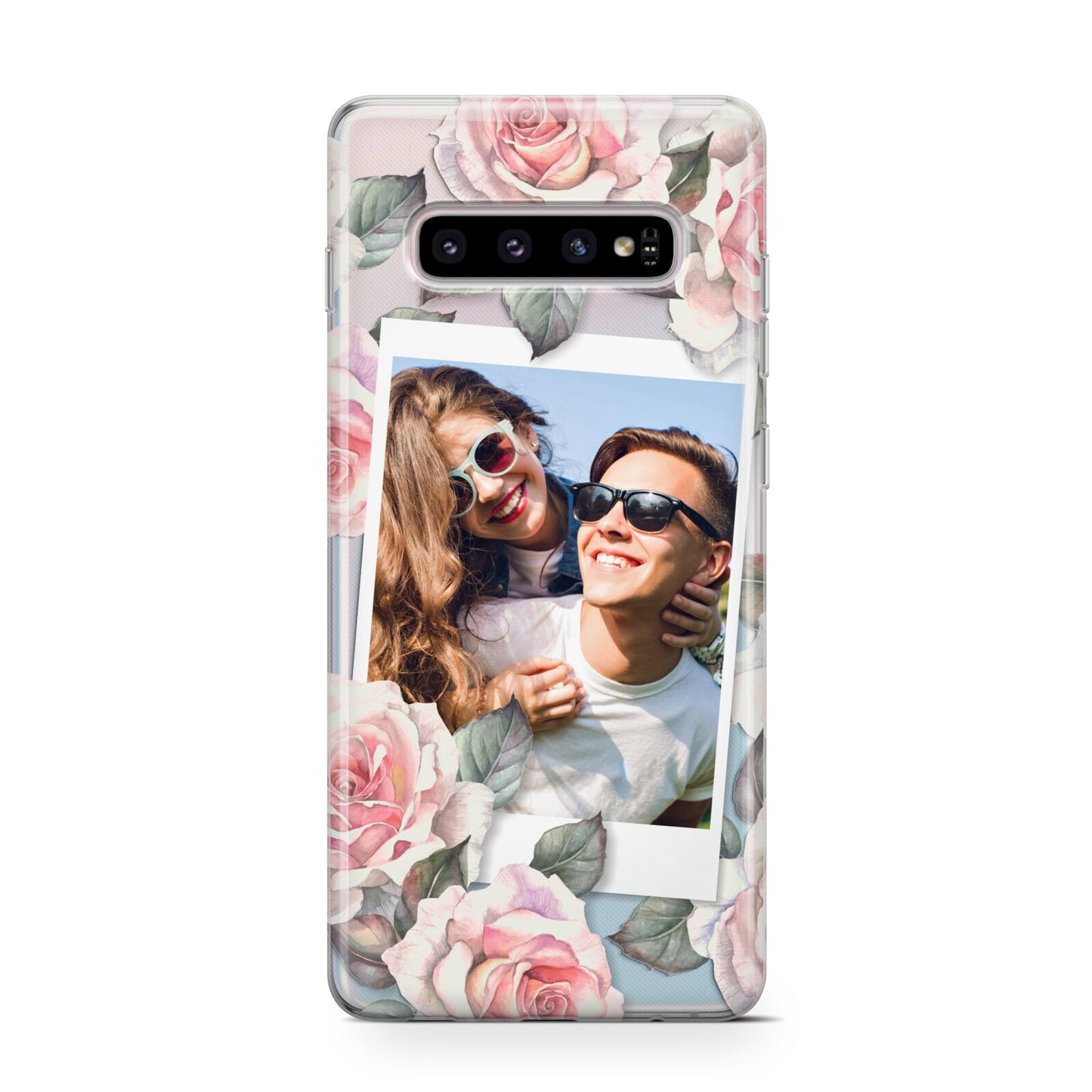 Personalised Photo Floral Samsung Galaxy S10 Case
