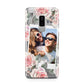 Personalised Photo Floral Samsung Galaxy S9 Plus Case on Silver phone