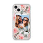 Personalised Photo Floral iPhone 14 Plus Clear Tough Case Starlight