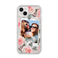 Personalised Photo Floral iPhone 14 Plus Glitter Tough Case Starlight