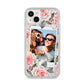 Personalised Photo Floral iPhone 14 Plus Glitter Tough Case Starlight