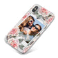 Personalised Photo Floral iPhone X Bumper Case on Silver iPhone