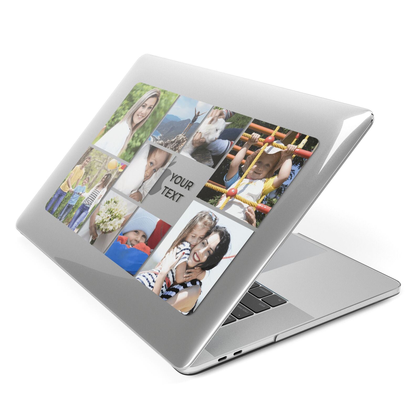 Personalised Photo Grid Apple MacBook Case Side View