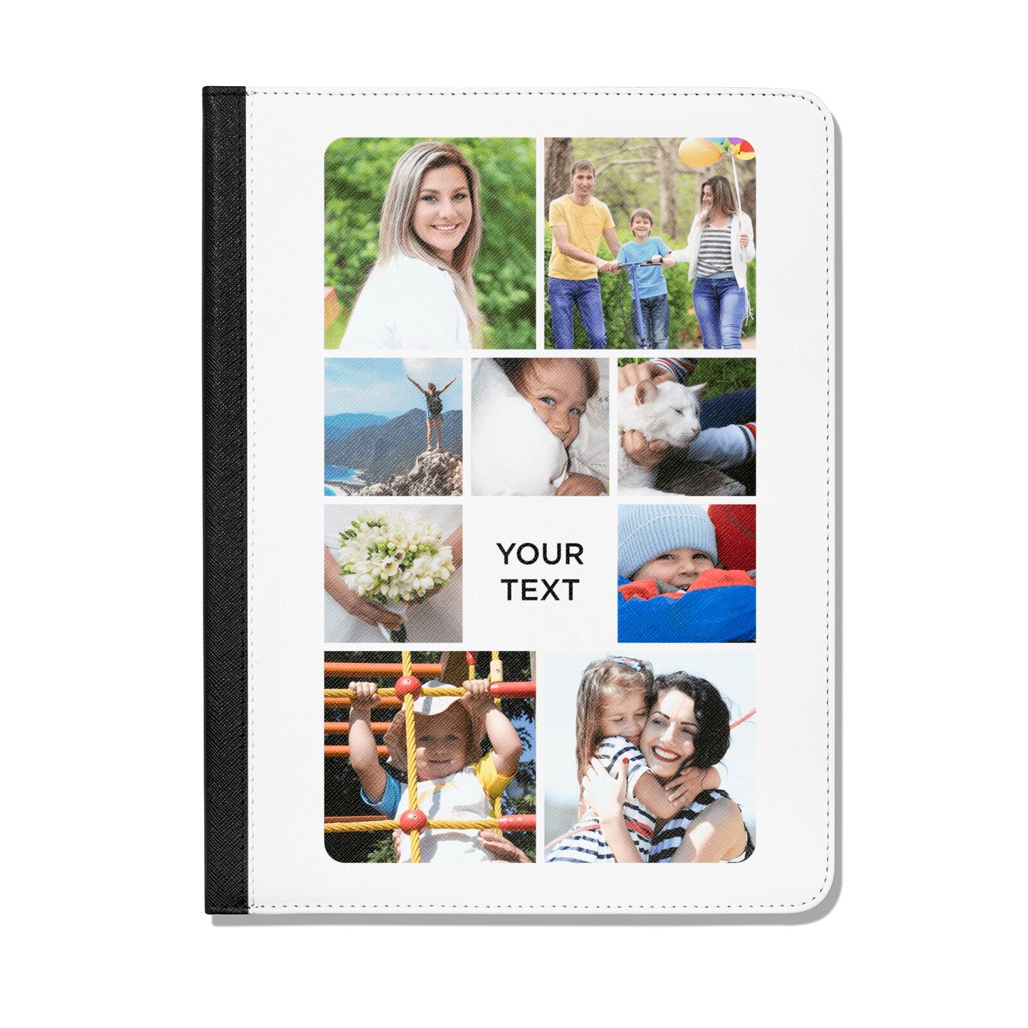 Personalised Photo Grid Apple iPad Leather Folio Case
