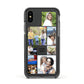 Personalised Photo Grid Apple iPhone Xs Impact Case Black Edge on Black Phone