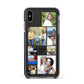Personalised Photo Grid Apple iPhone Xs Max Impact Case Black Edge on Black Phone