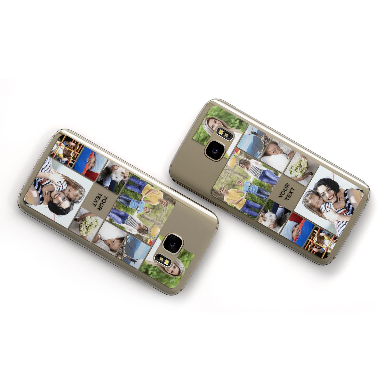 Personalised Photo Grid Samsung Galaxy Case Flat Overview