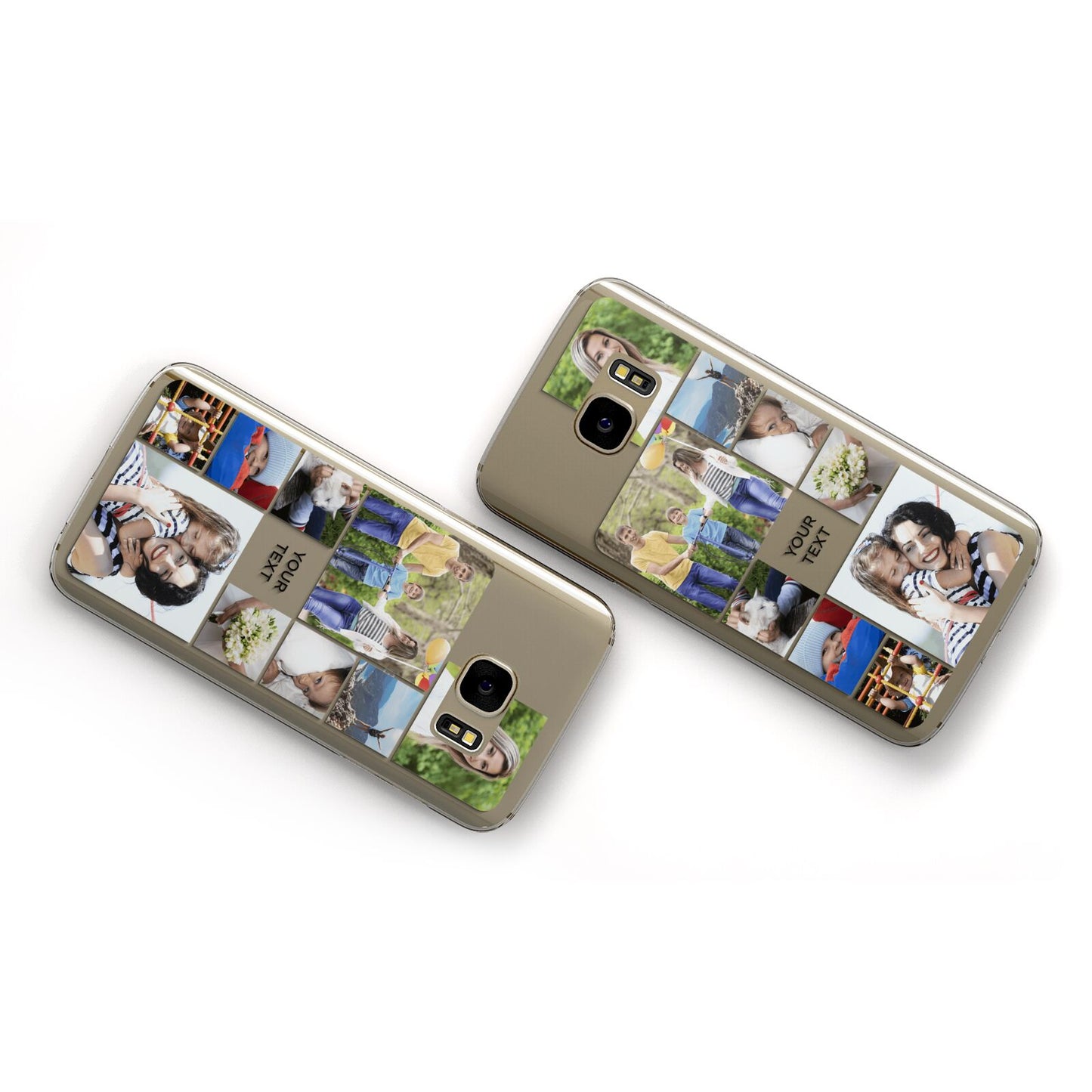 Personalised Photo Grid Samsung Galaxy Case Flat Overview