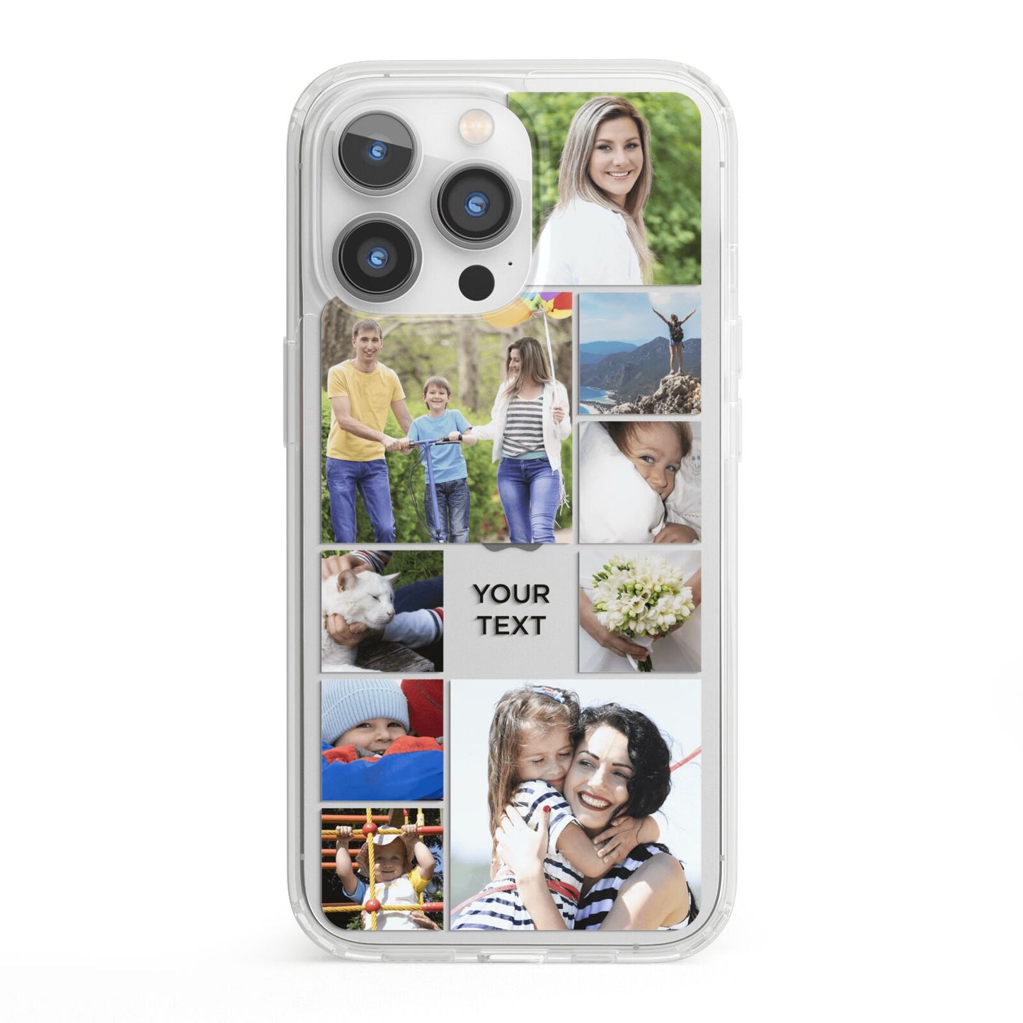 Personalised Photo Grid iPhone 13 Pro Clear Bumper Case