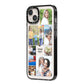 Personalised Photo Grid iPhone 14 Plus Black Impact Case Side Angle on Silver phone